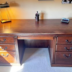 Executive Desk & File Cabinet