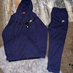 Men Nike Sweatsuit Size 2x . Navy Blue 