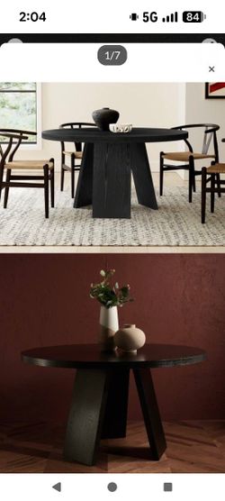 54' Modern Round Dining Table With Beveled