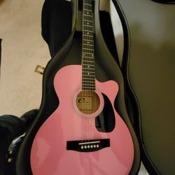 Pink Cleca Acoustic Guitar