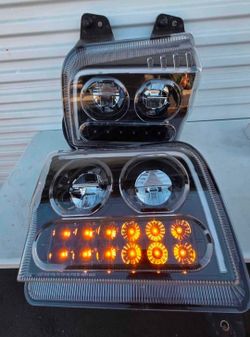 19-22 Kenworth W990 LED DRL Projector Headlights Luces Focos Micas Faros Faroles Headlamps