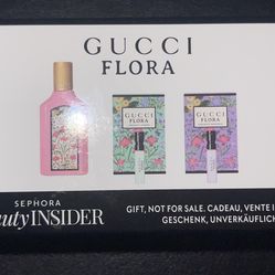 Gucci Flora Gardenia, Jasmine, Magnolia Sample Set 5ml/1.5ml