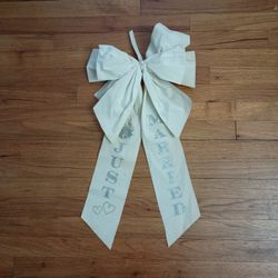 Just Married Decorative Ribbon Bow 