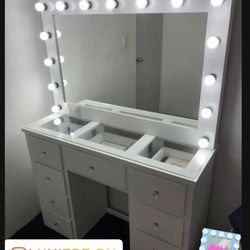 Beautiful Vanity Makeup Station