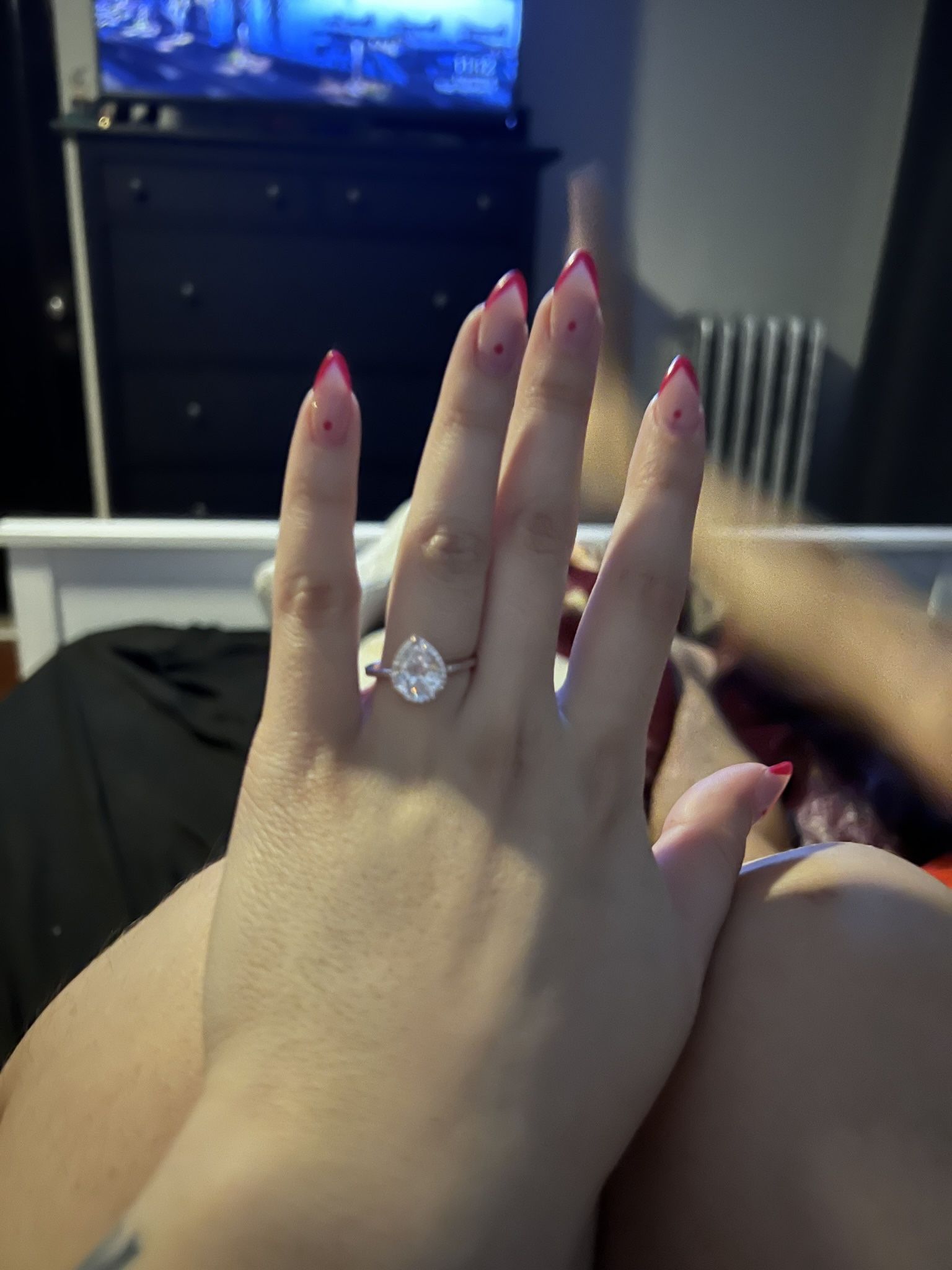 Pandora Rose Gold Teardrop Halo Ring