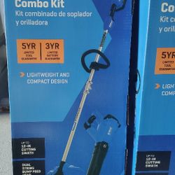 NEW Kobalt 24V Brushless 12" String Trimmer + Blower Kit with Battery Dual String Weed Wacker Eater Weedwacker