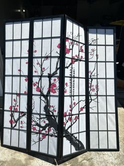 4 Panel Folding Screen Japanese Art Style