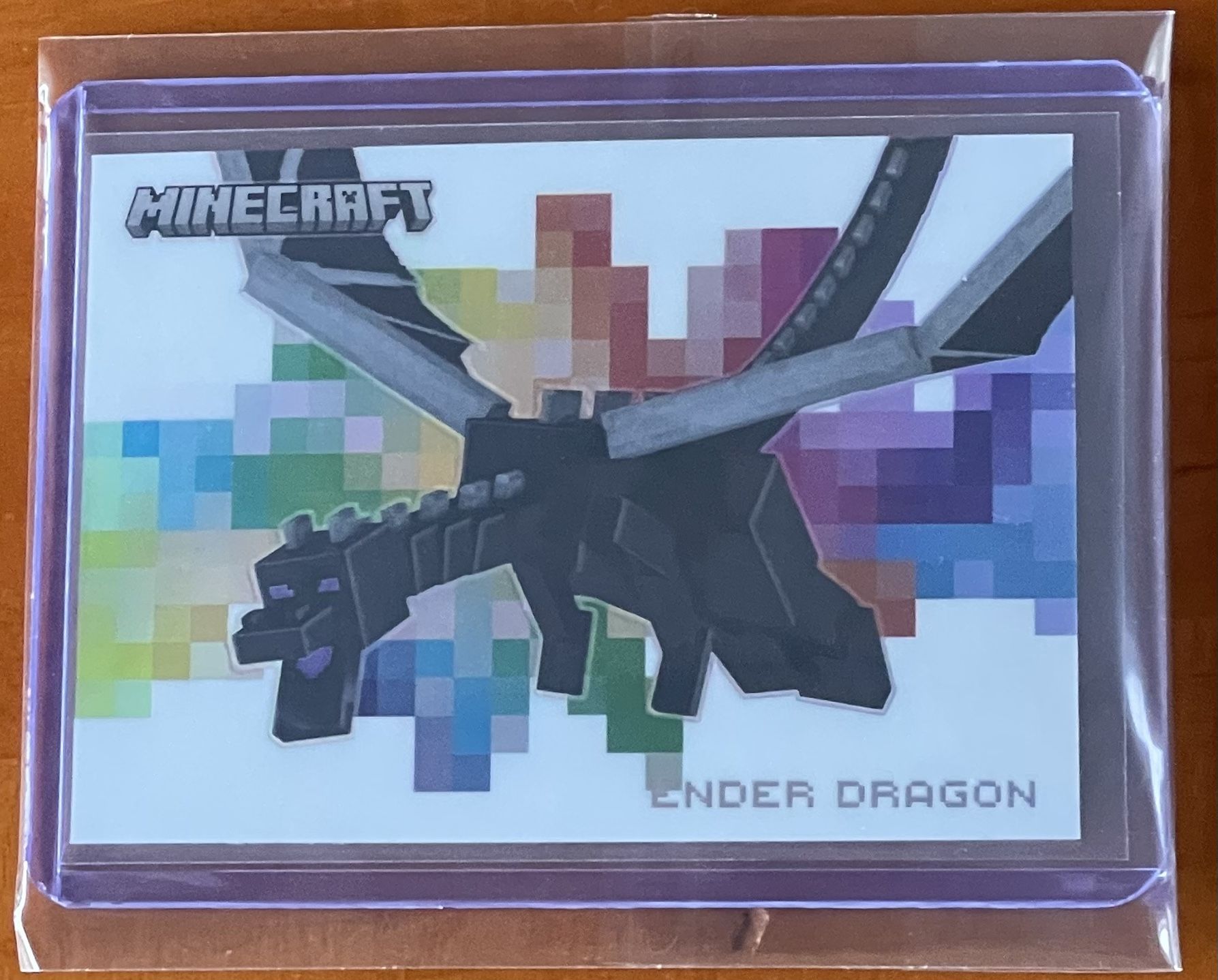 CASE HIT Ender Dragon SSP Rainbow Color Splash Minecraft Panini Card