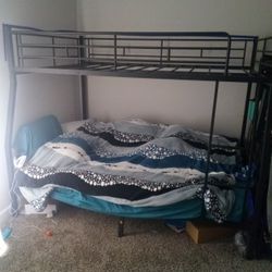 Bunk Bed, Queen Size On Bottom, Full On Top.