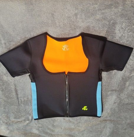 NWOT WOMENS RIBIKA BODY SHAPER SAUNA VEST SUIT SWEAT WAIST TRAINER BLACK SIZE XXL
