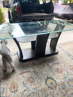 Glass dining table
