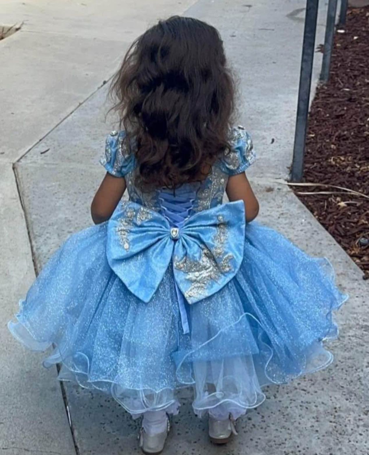 Blue Cinderella 2 in 1 girl dress!