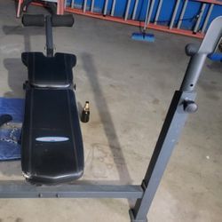 Weight Bench With Olympic Bar, Declines And Inclines With Leg Adapter