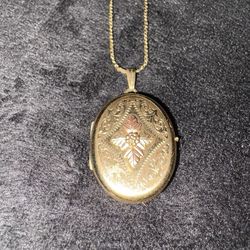 Vintage 14k Gold Filled 4 Photo Locket Necklace Retro Coleman Black Hills