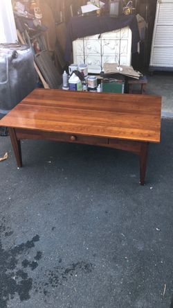 Mid-century style coffee table USA solid wood