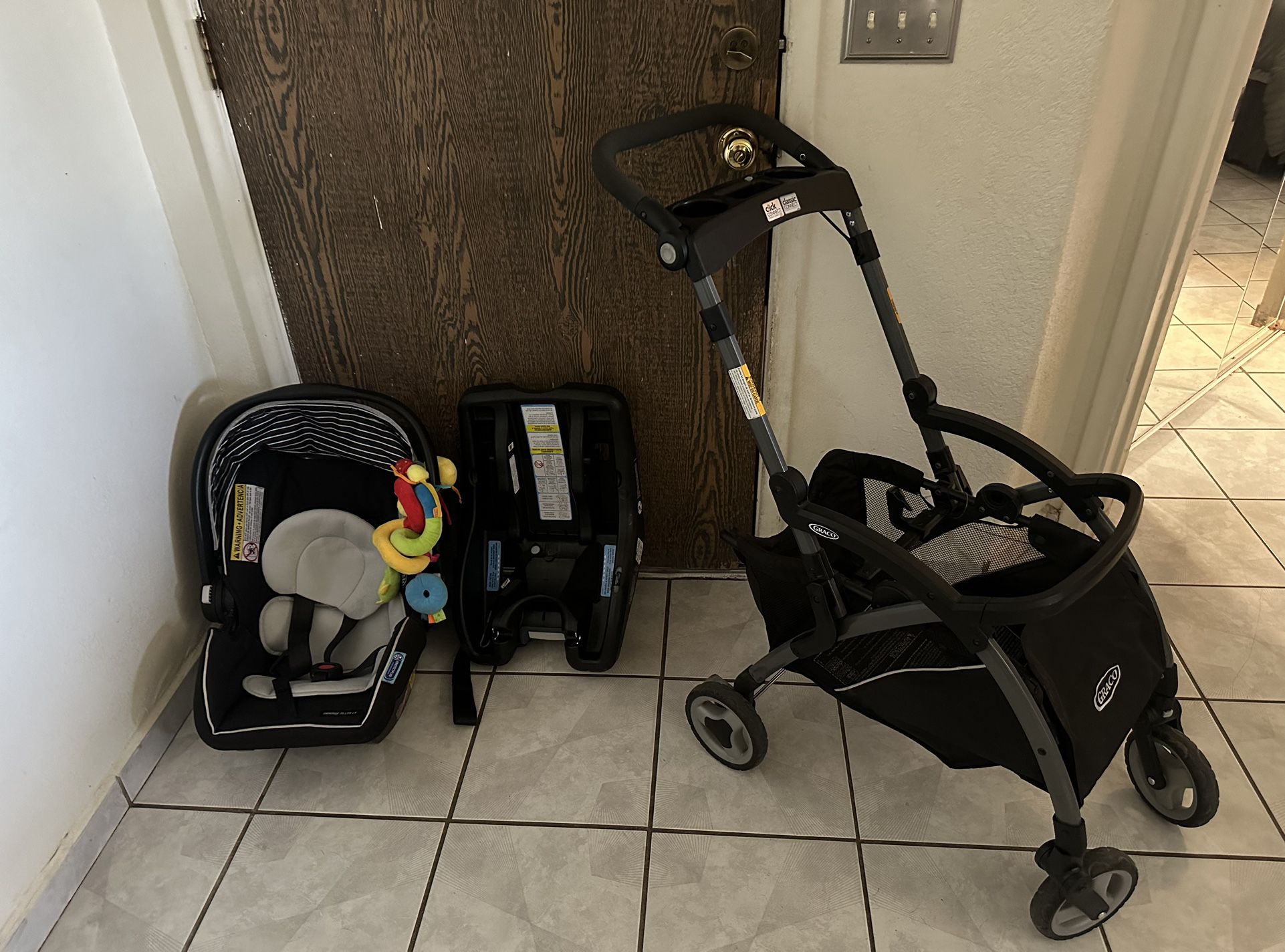 Baby Car Seat, Base And Stroller