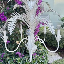 Vintage Palm Leaf Chandelier 