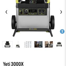 Like New Yeti 3000x Power Station