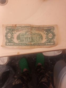 2 Dollar Bill Red Ink