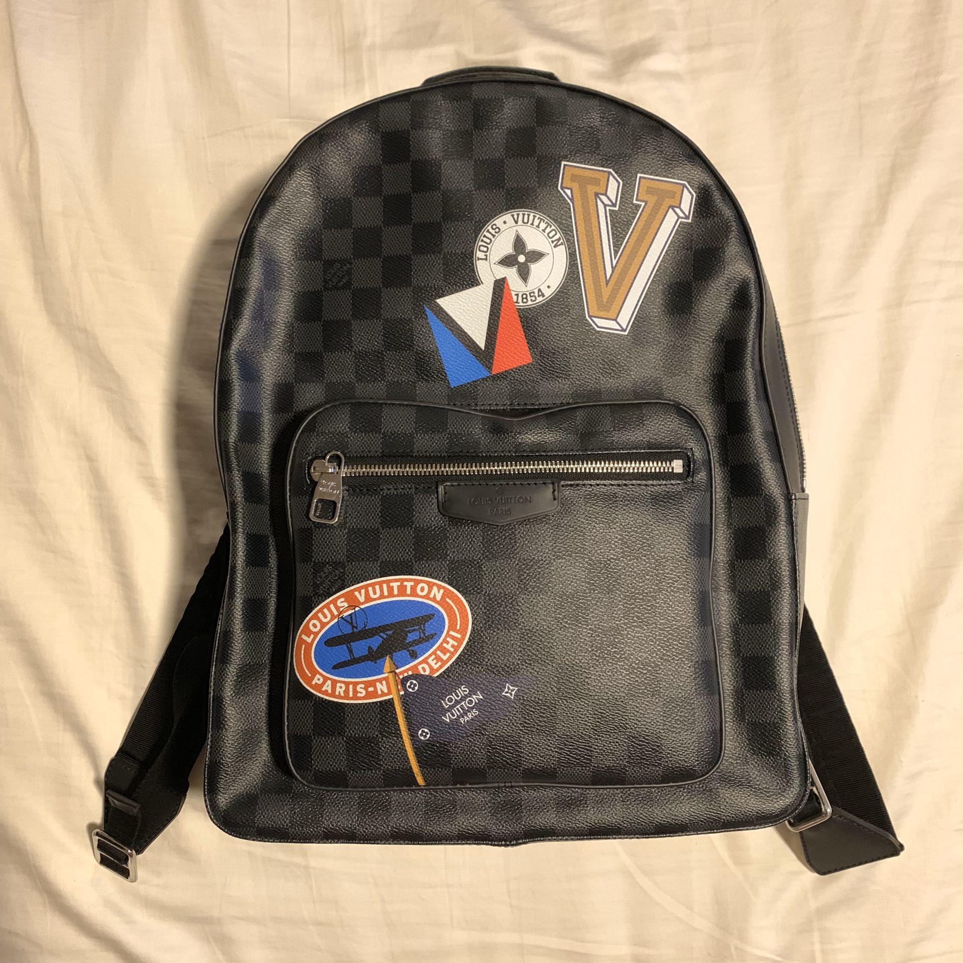 Louis Vuitton Josh Stickers Backpack Damier Graphite