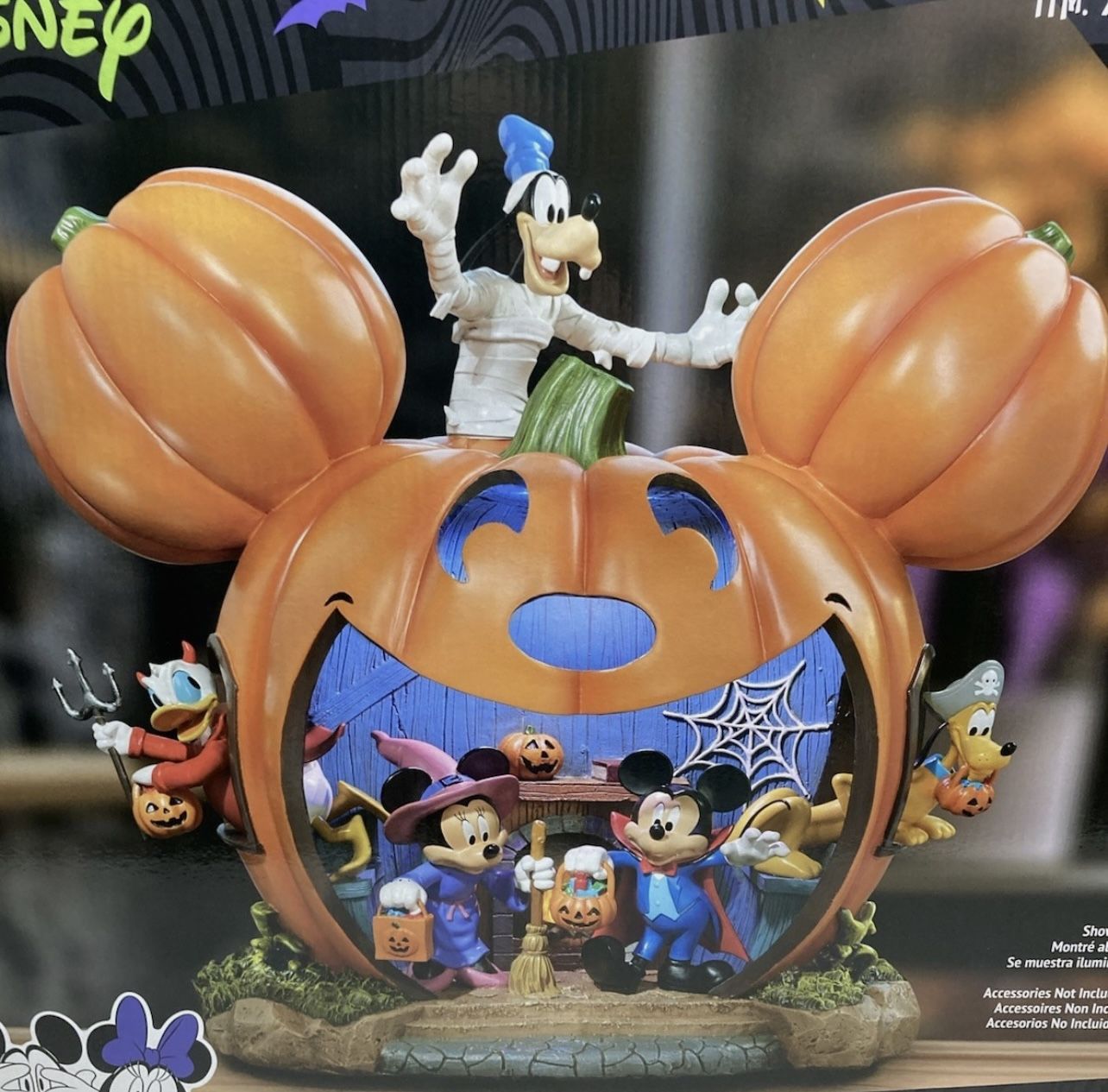 Disney 2025 Halloween Pumpkin House with lights and Music.