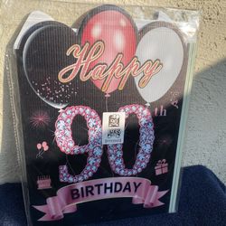 Happy 90th Birthday Yard Stake 