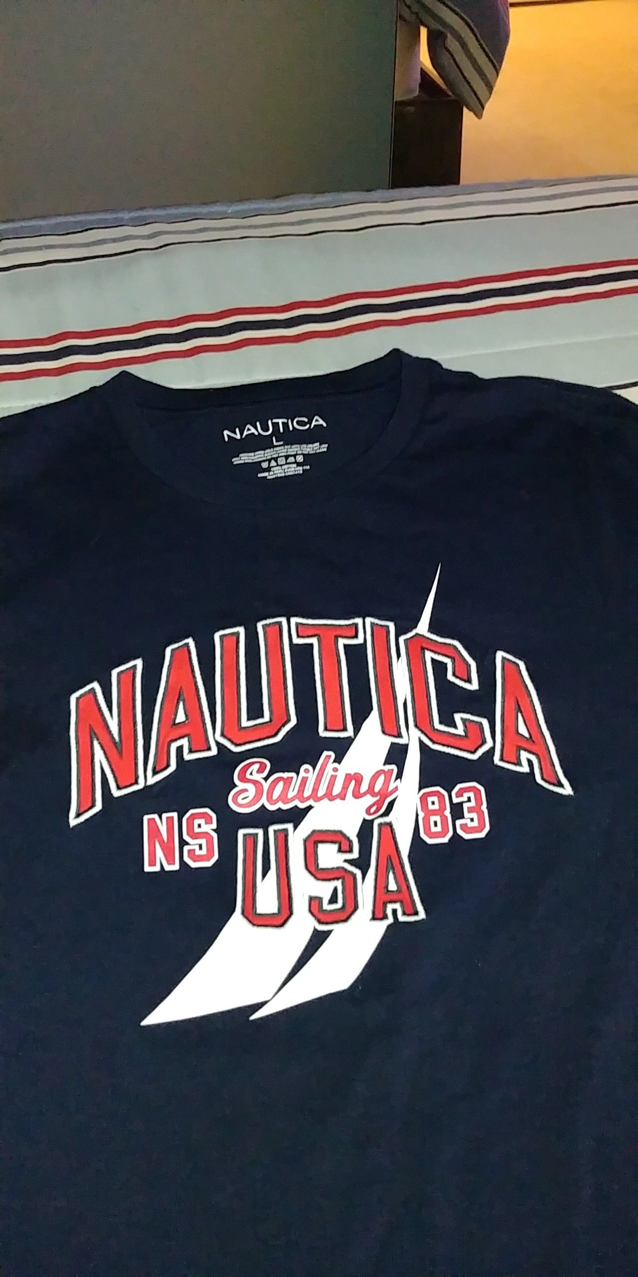 Nautica USA Shirt Sz Large Men