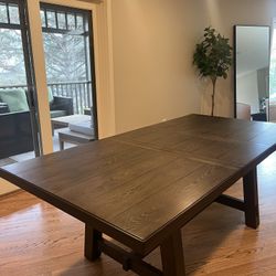 Wood Dining Table with Leaf
