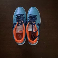 *NO BOX NEW* Size 10.5 - Nike Dunk SE Low Baltic Blue Total Orange