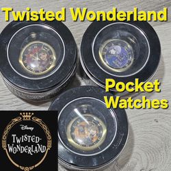 ☆IMPORTED from Japan ☆ Twisted Wonderland Pocket Watches Ruggie Bucchi Epel Felmier Kalim Al-Asim Disneyland Disney Tokyo Japan 