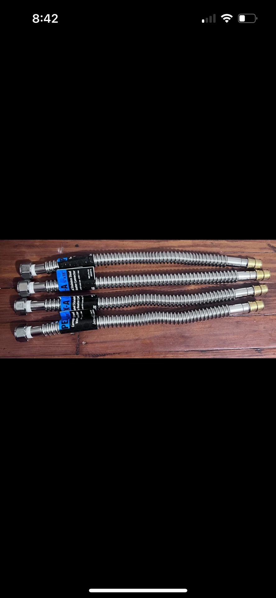4PK Apollo EPXCSST18 Stainless Steel Pipe Connector Water Heater Line 3/4" X 18"