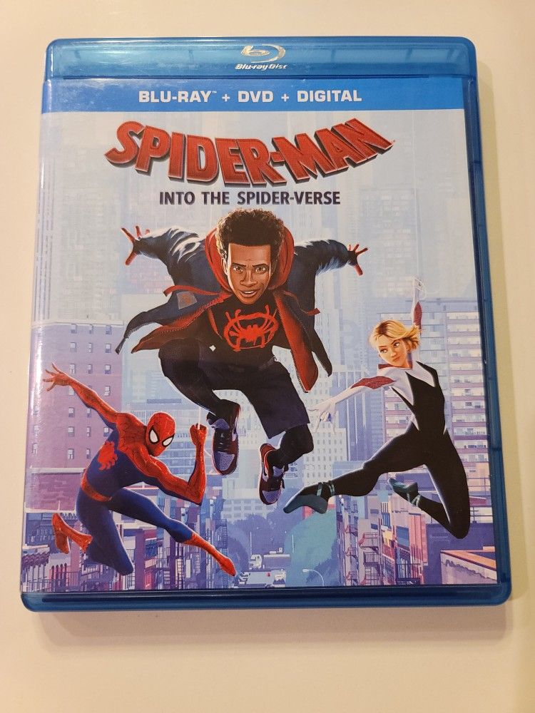 $5 BLU RAY. SPIDER-MAN INTO THE SPIDER-VERSE. $5 OR TRADE FOR A MOVIE TITLE I DO NOT ALREADY OWN. BLU RAY ONLY NO DIGITAL .