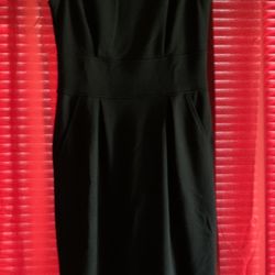 Ladies Fitted Spiegel Lined Stretch Mini Dress, Black, size 2