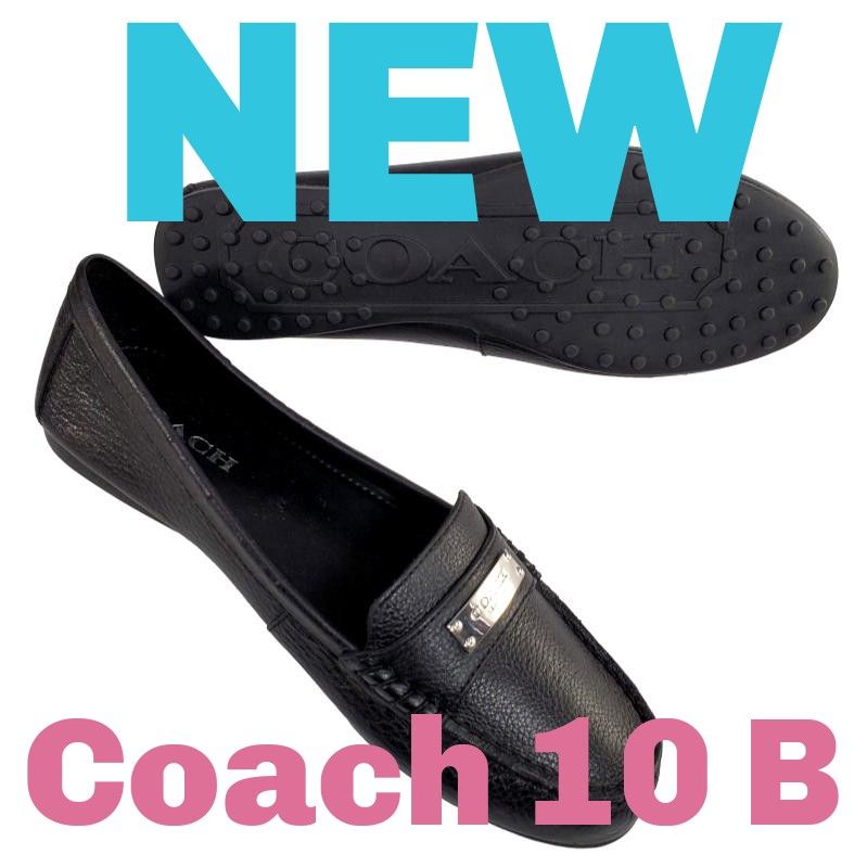Coach Fredrica Women's 10 B Black Shoes Pebble Grain Leather Loafer A5175