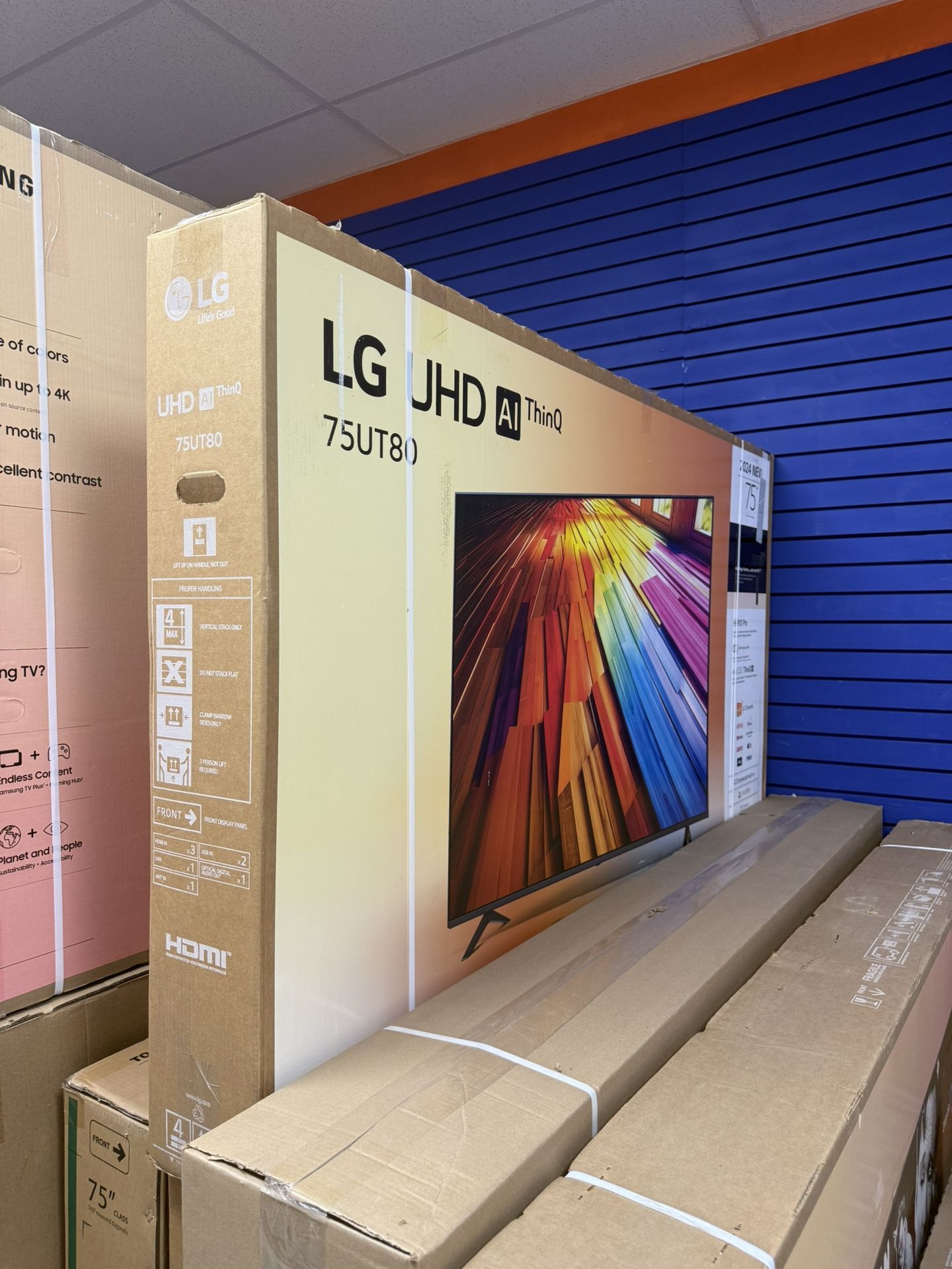 75” LG UT8000 4K HDR SMART TV