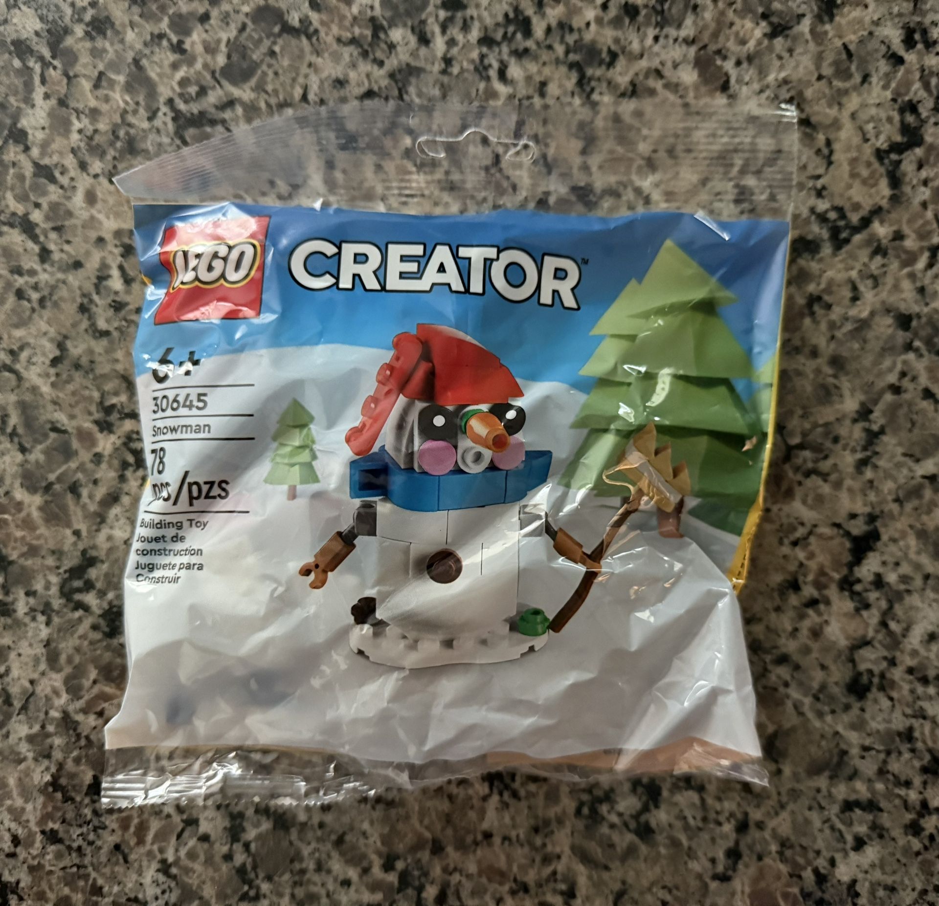 Lego Creator Snowman 30645 Poly Bag Set New Factory Sealed 2023 Retired