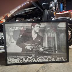 Framed Scarface poster