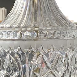 Leviton Vintage  Cut Glass an Frosted Table Lamp 