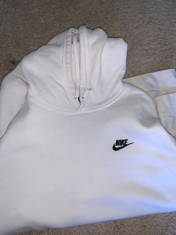 nike men's white hoodie