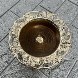 Vintage Japanese Brass Grapevine Trinket Bowl (Made in Japan)