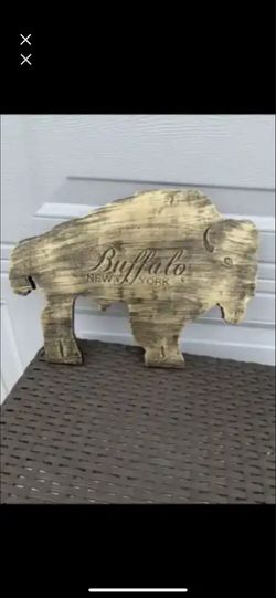 Buffalo shaped wall plaque