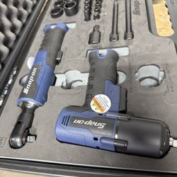 Snap On 3/8 Ratchet And 3/8 Impact Brushless Power Blue Rare Color Tools Only No Sockets  