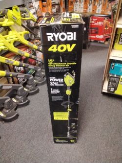 RYOBI 15" 40V ATTACHMENT CAPABLE STRING TRIMMER KIT