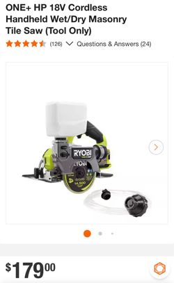 RYOBi handheld tile saw