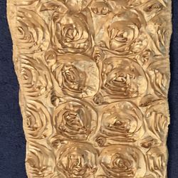 Gold Rosette Table Runner Is 13 Inches Wide X 108 Inches Long