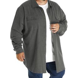 Thick Grey Hodo Button Down Mens Shirt Size 4X u