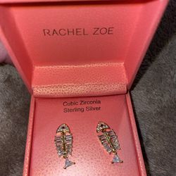 Rachel Zoe Fishbone Earrings Gold