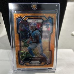 2023 Jahmyr Gibbs Orange Lazer Prizm Rookie Card🔥