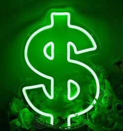 Dollar Led Neon Light Sign Green