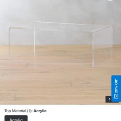CB2 Peekaboo Acrylic Coffee Table